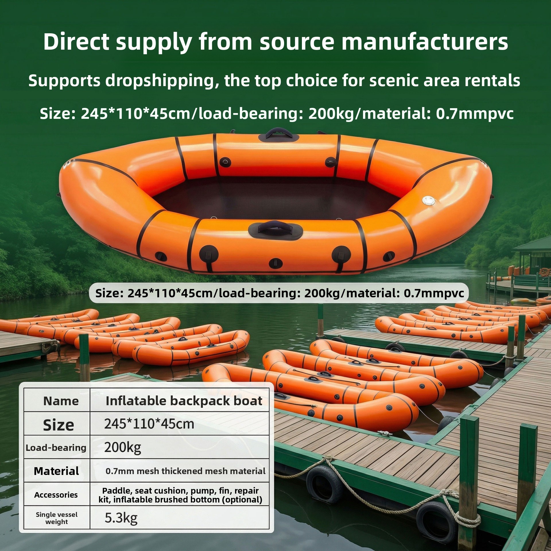 Inflatable Backpack Boat Singl - огляд і ціна Fishing Backpack
