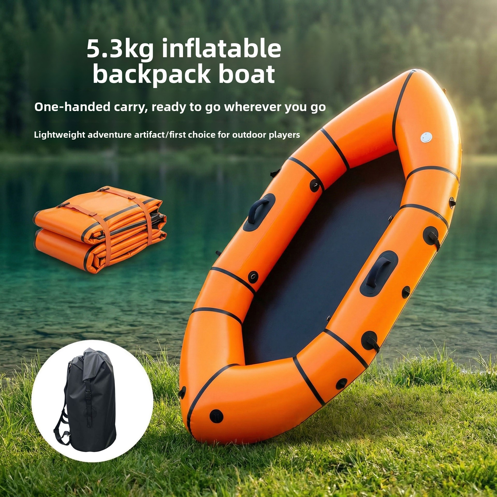 Inflatable Backpack Boat Singl - огляд і ціна Fishing Backpack