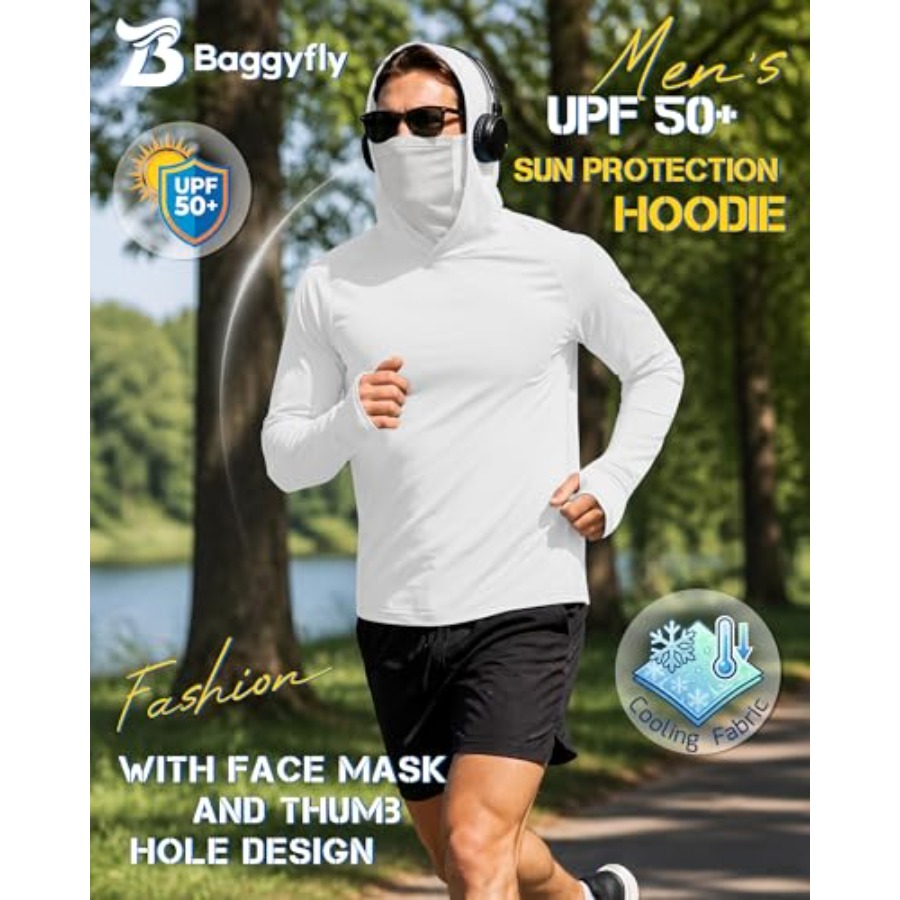 Men's UPF 50+ Sun Protection H - огляд і ціна Fishing Hoodie