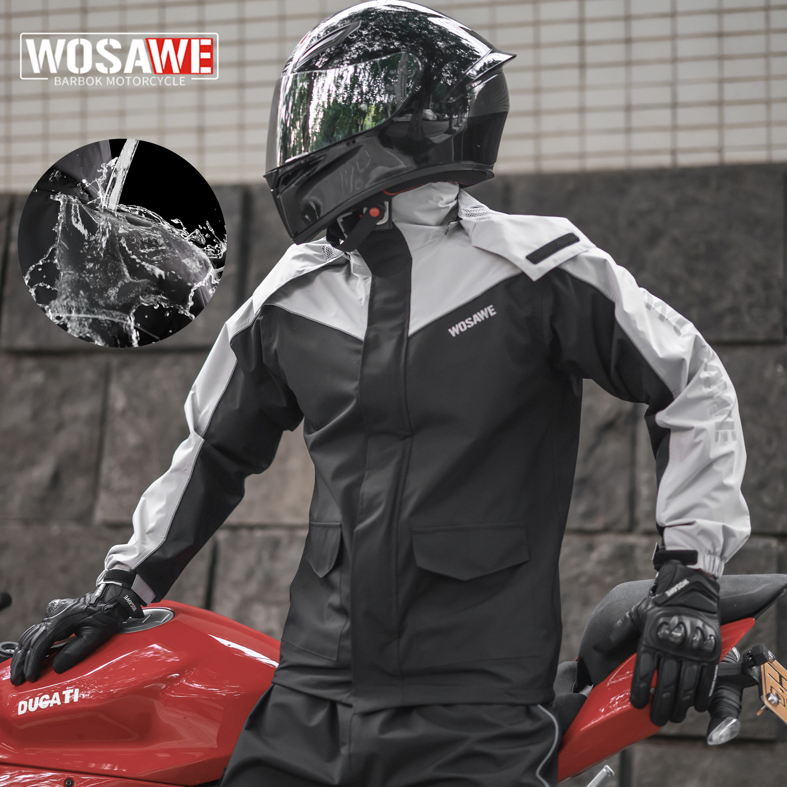 WOSAWE Motorcycle Raincoat Men - огляд і ціна Fishing Rain Suit