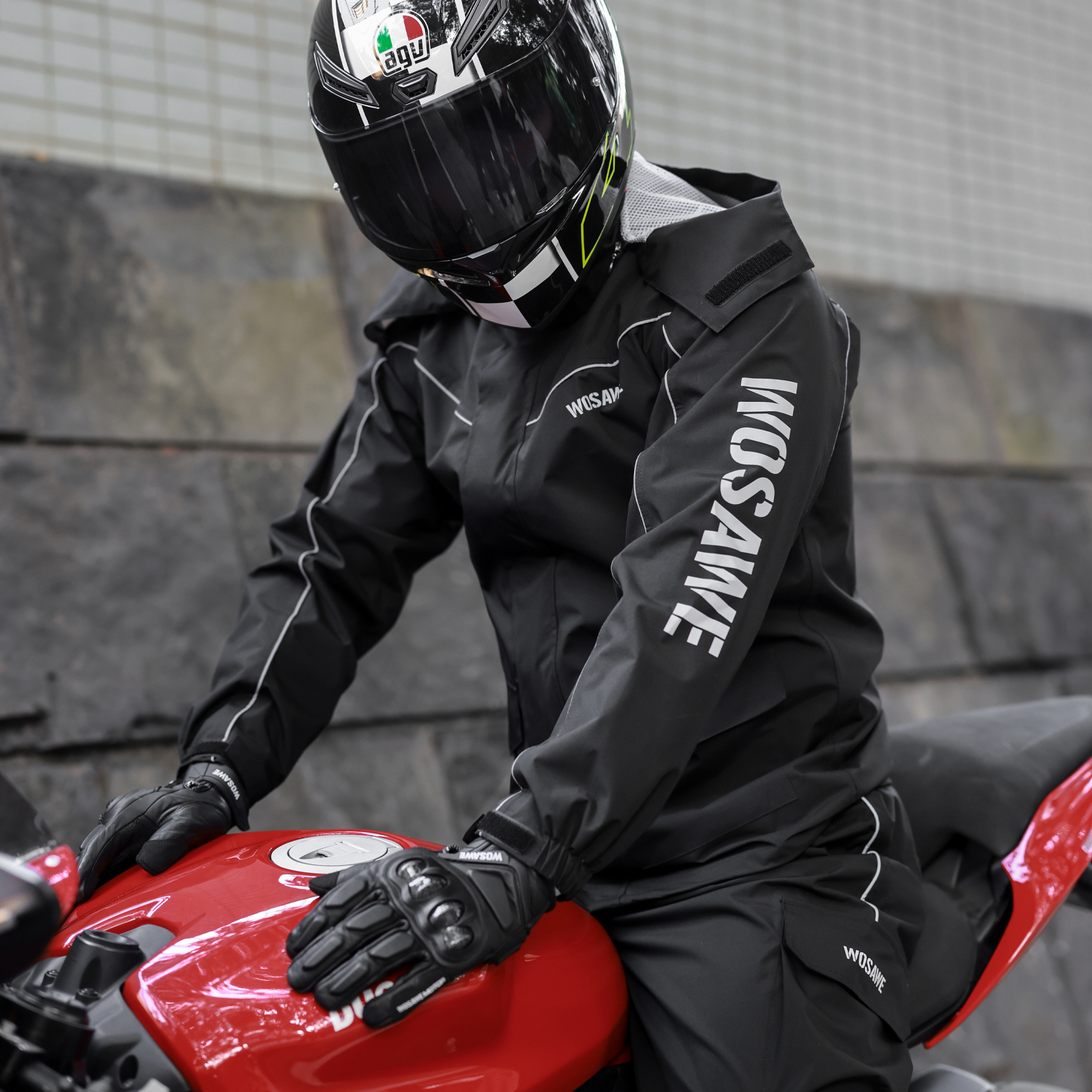 WOSAWE Motorcycle Raincoat Men - огляд і ціна Fishing Rain Suit