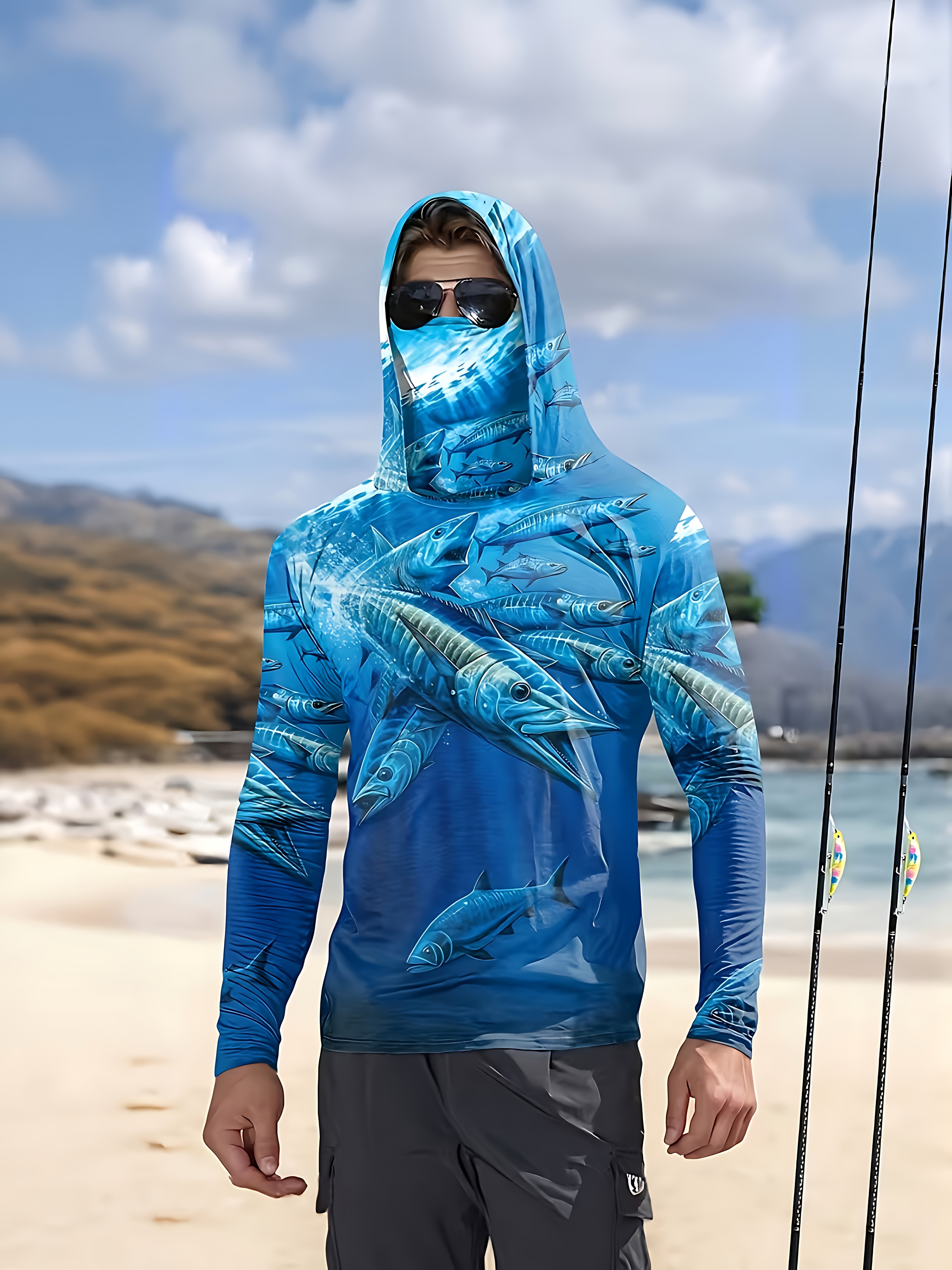 Fishing Shirt Hooded Men Fishi - огляд і ціна Fishing Shirt Uv Protection