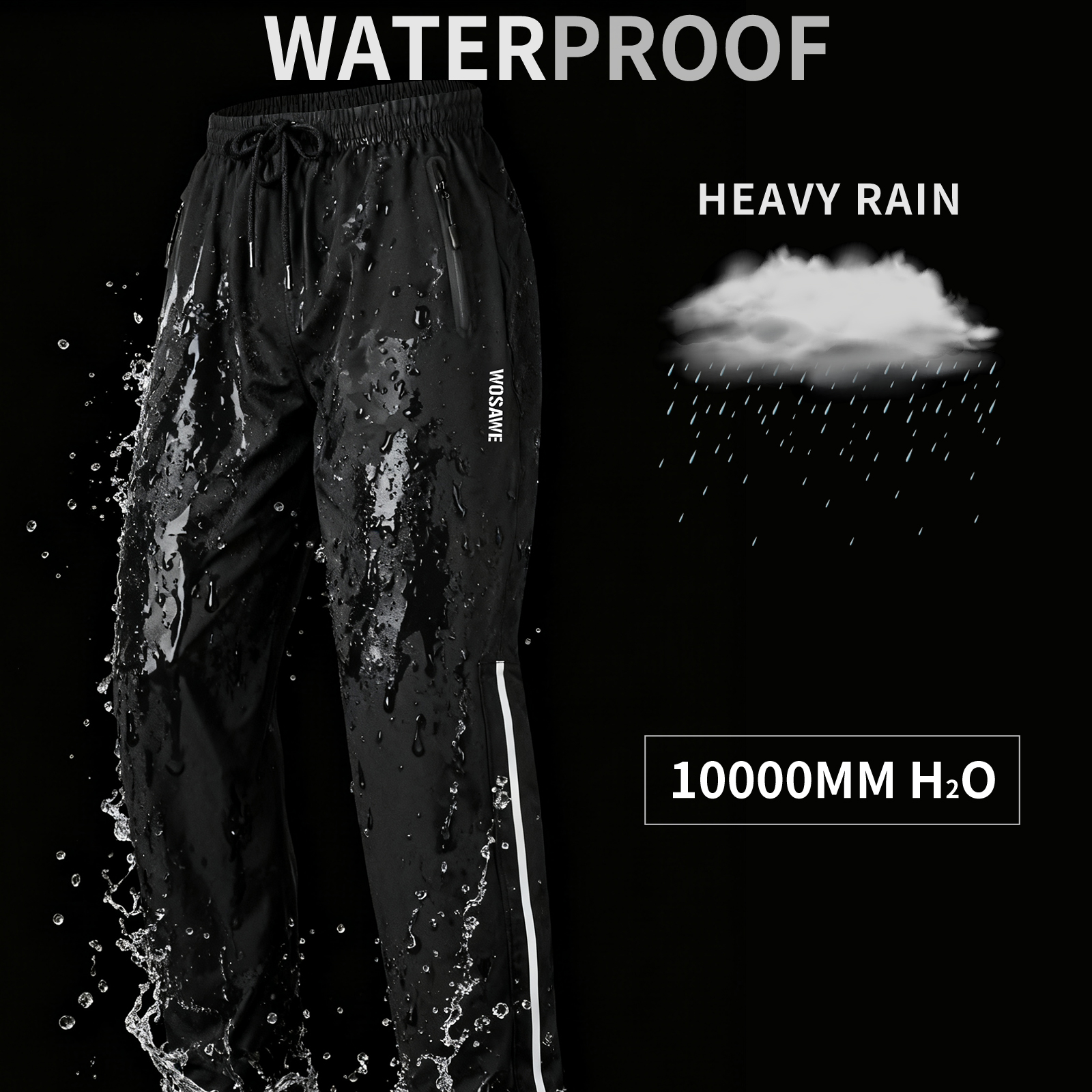 WOSAWE Rain Pants Windproof Me - огляд і ціна Fishing Pants Waterproof