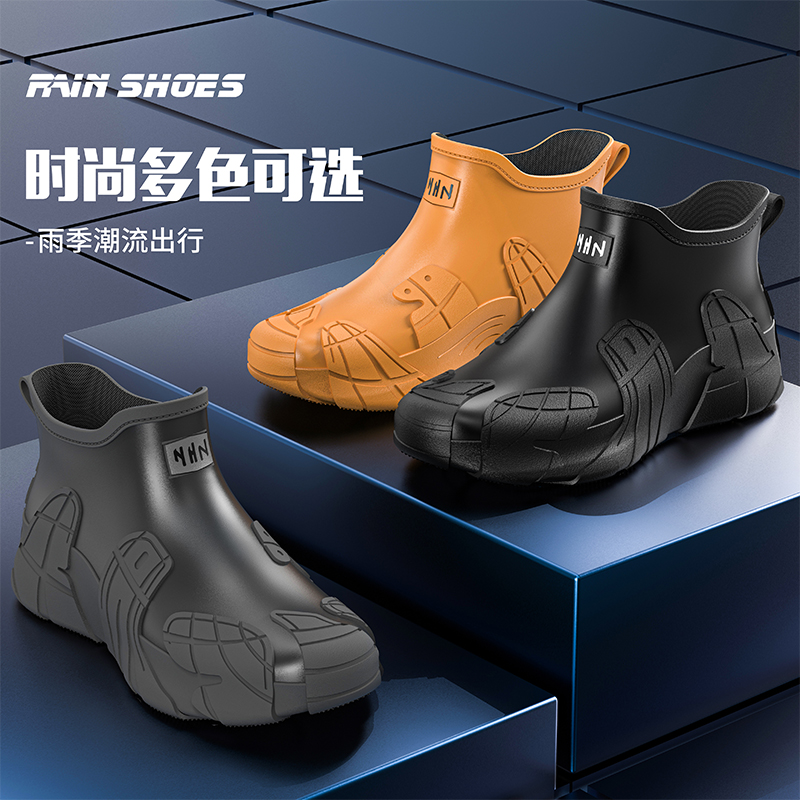 Men Short Outdoor Rubber Rain  - огляд і ціна Fishing Boots